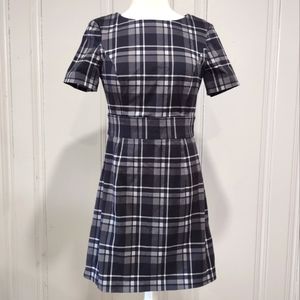 French Connection grey plaid print schoolgirl mini dress 6